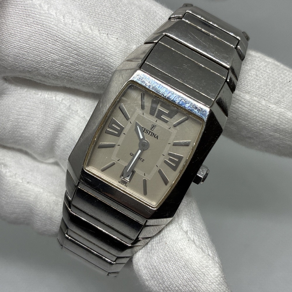 Festina Ladies Tank Watch Original Bracelet - New Battery!